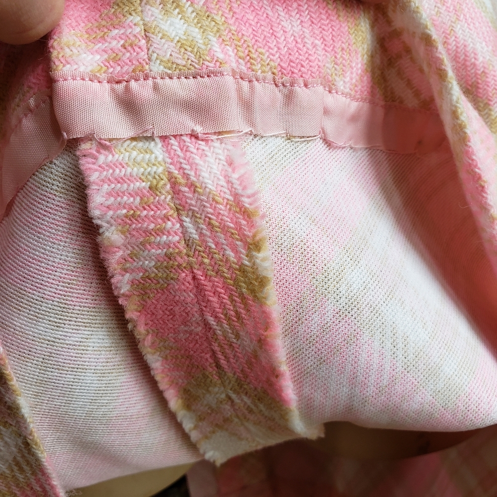 Vintage 60s Pink Plaid Mini Skirt - Picture 11 of 13